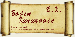 Bojin Kuruzović vizit kartica